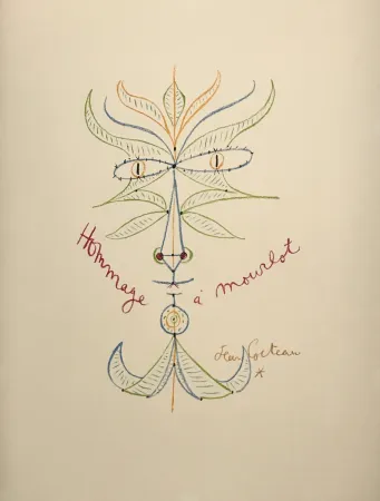 Литография Cocteau - Hommage a Mourlot