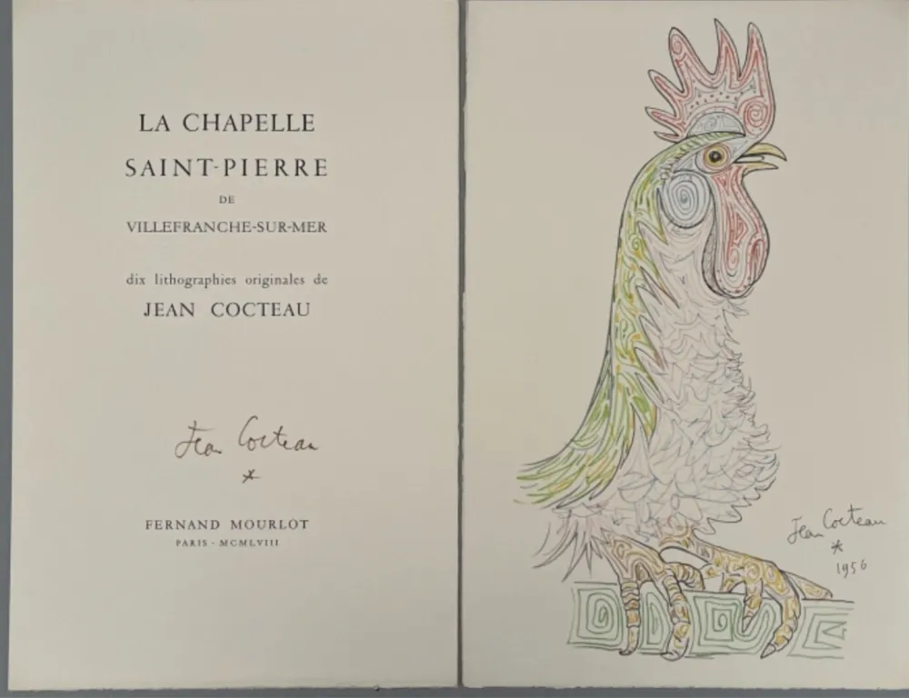Иллюстрированная Книга Cocteau - La Chapelle Saint-Pierre de Villefranche-sur-Mer, Mourlot 