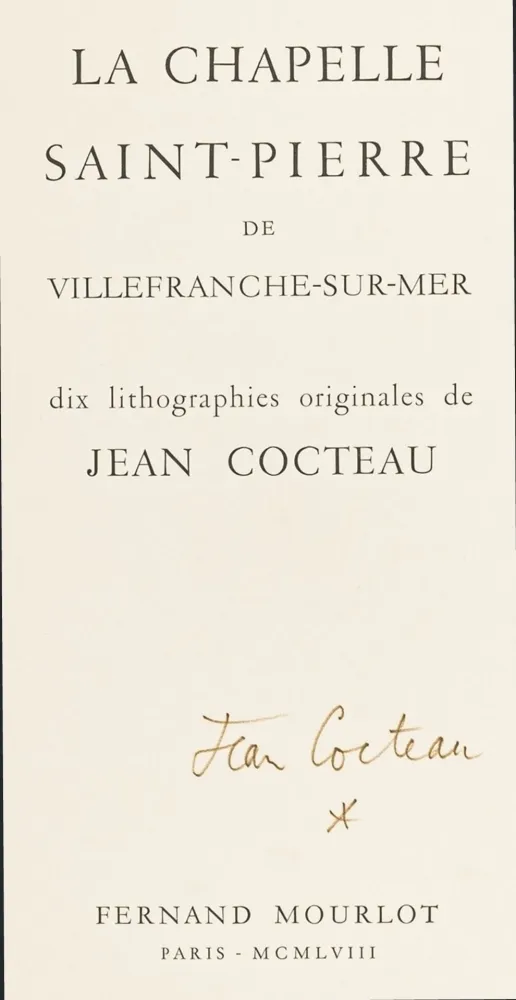 Иллюстрированная Книга Cocteau - La Chapelle Saint-Pierre de Villefranche-sur-Mer, Mourlot 1958