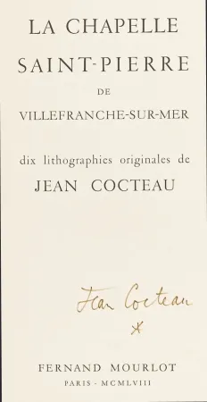 Иллюстрированная Книга Cocteau - La Chapelle Saint-Pierre de Villefranche-sur-Mer, Mourlot 1958