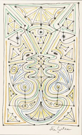 Иллюстрированная Книга Cocteau - La chapelle Saint-Pierre de Villefranche-sur-Mer. Paris: Mourlot, 1958