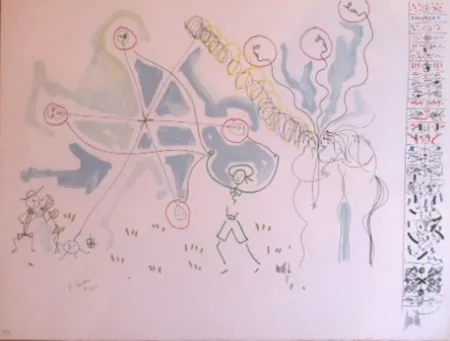 Литография Cocteau - L'enfance