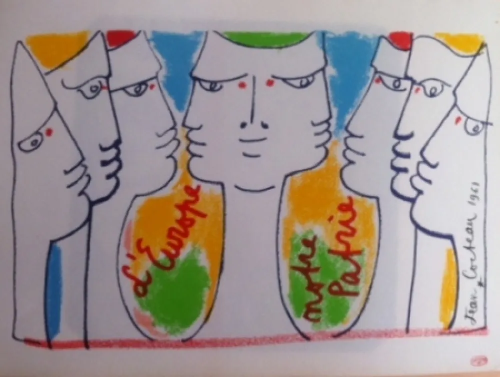 Литография Cocteau - L'Europe