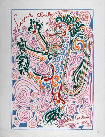 Литография Cocteau - Lions Club, 1958
