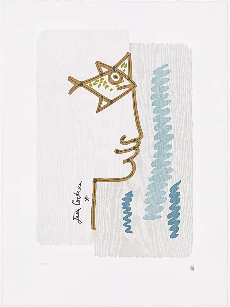 Литография Cocteau - Oeil de poisson 