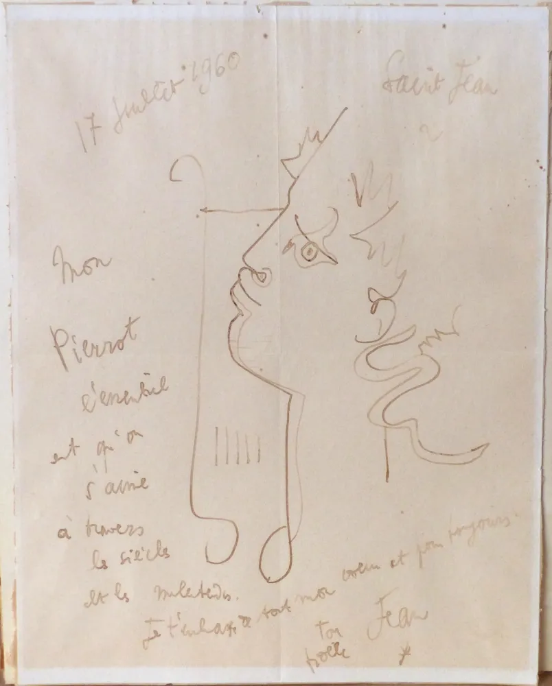 Нет Никаких Технических Cocteau - Orphée à la lyre. Dessin signé