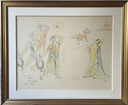 Литография Cocteau - Orphée et Eurydice