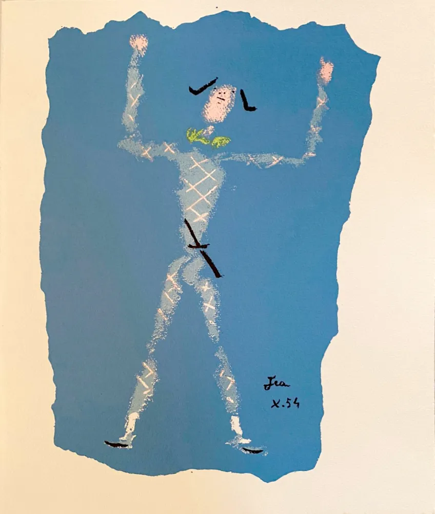 Литография Cocteau - Sous le manteau de feu