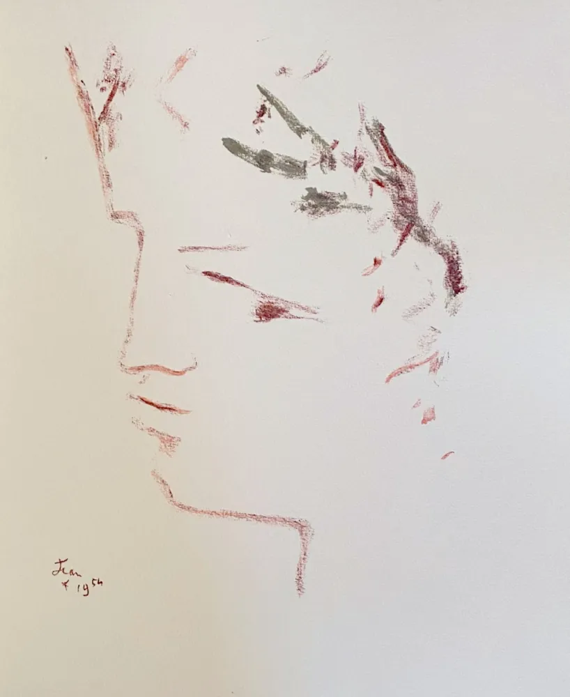 Литография Cocteau - Sous le manteau de feu