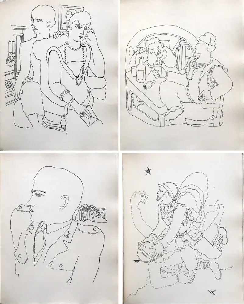 Иллюстрированная Книга Cocteau - THOMAS L'IMPOSTEUR. Histoire et Dessins par Jean Cocteau (1927)