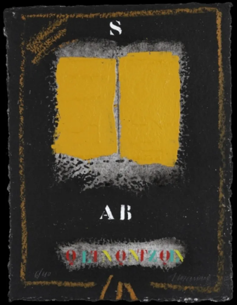 Карборунд Coignard - Deux ocres-jaune sur noir