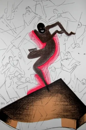 Литография Colin - LE TUMULTE NOIR / BLACK THUNDER - Joséphine Baker - 1927