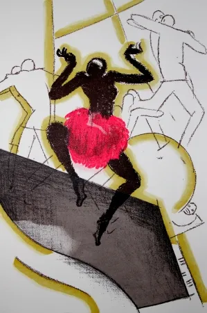 Литография Colin - LE TUMULTE NOIR / BLACK THUNDER - Joséphine Baker - 1927