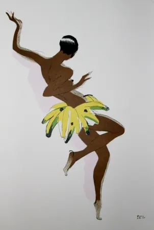 Литография Colin - LE TUMULTE NOIR / BLACK THUNDER - Joséphine Baker - 1927