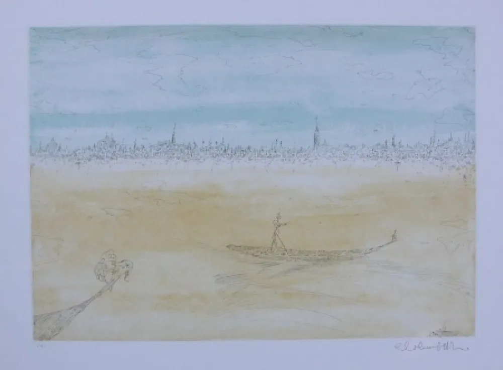 Офорт Colombotto Rosso - Senza titolo