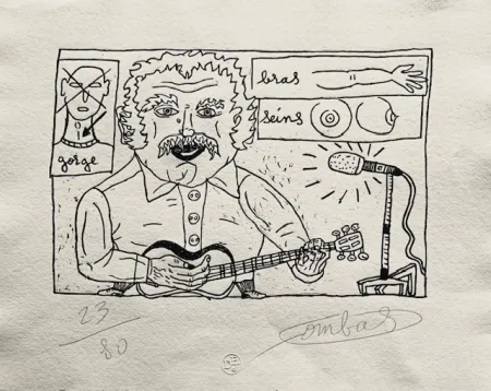 Гравюра На Дереве Combas - Gorge bras seins