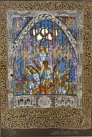 Литография Combas - Jeux Olympiques de Barcelone