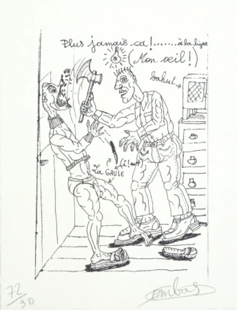 Литография Combas - Plus jamais ça !