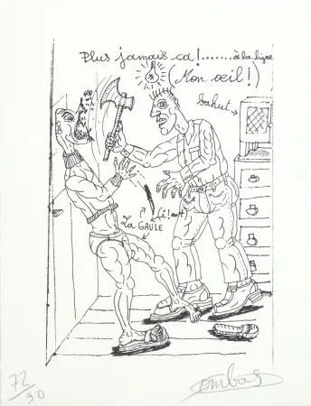 Литография Combas - Plus jamais ça !