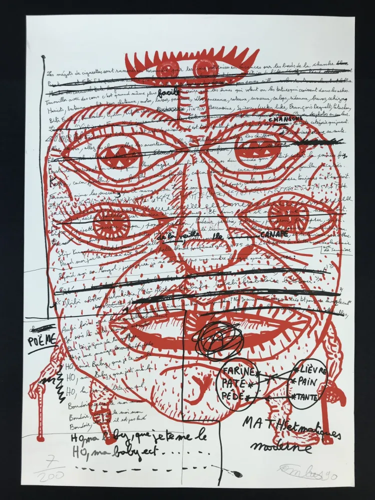 Литография Combas - Untitled