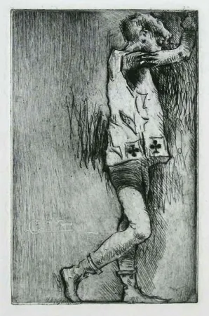 Гравюра Conconi - FANTE DI FIORI ( The knave of clubs ) 