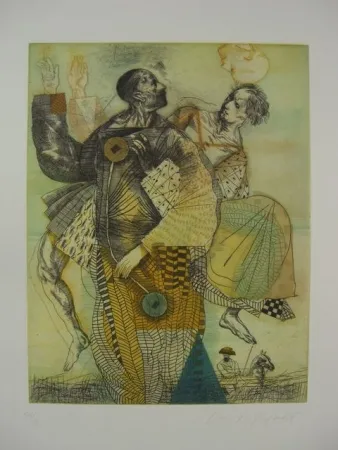 Офорт Condé - AMANECER DEL CABALLISTA