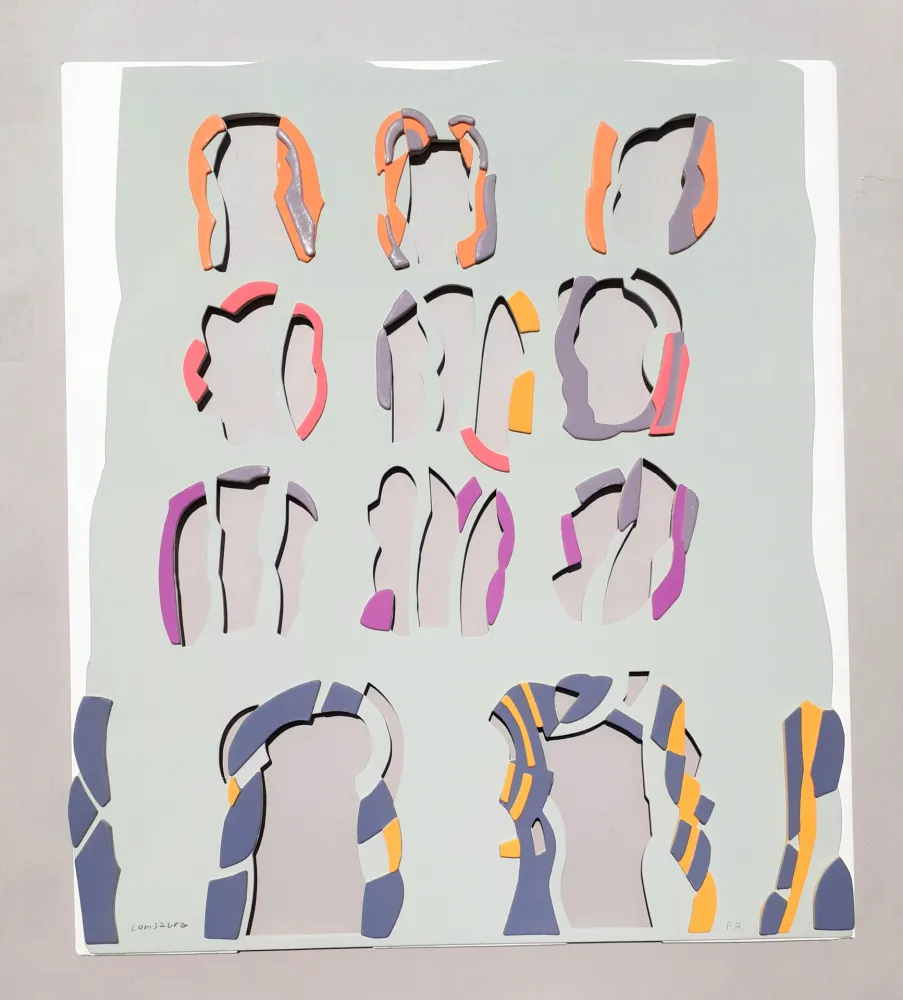 Сериграфия Consagra - Prospetto di un edificio frontale