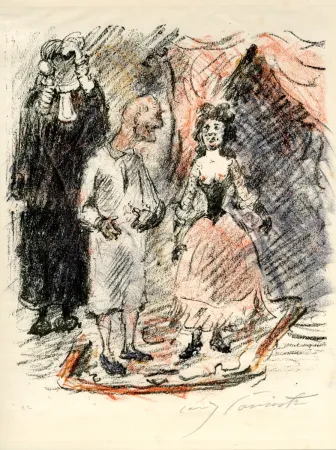 Литография Corinth - Aline und der Präsident