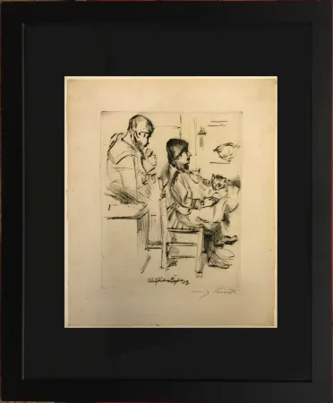 Офорт Corinth - Bei der Toilette