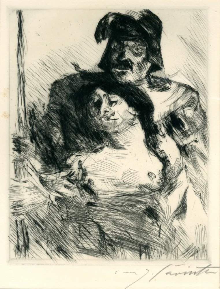 Гравюра Сухой Иглой Corinth - Der Sieger