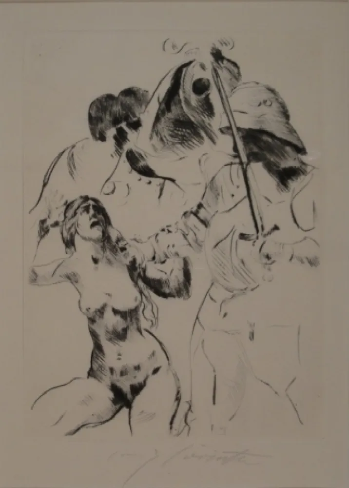 Гравюра Сухой Иглой Corinth - Frauenraub III