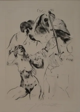 Гравюра Сухой Иглой Corinth - Frauenraub III