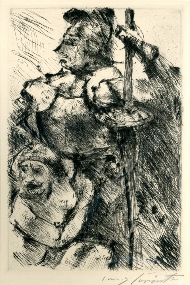 Офорт Corinth - Im Schutz der Waffen