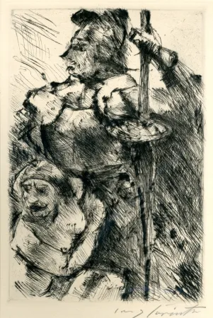 Офорт Corinth - Im Schutz der Waffen