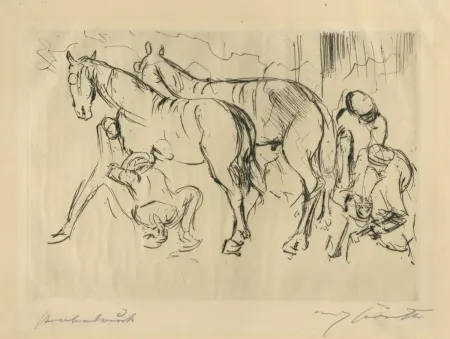 Гравюра Сухой Иглой Corinth - In der Schmiede II