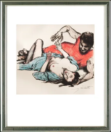 Литография Corinth - Seine Linke liegt unter meinem Haupt...