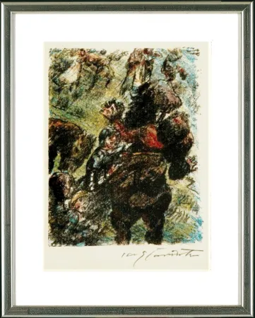 Литография Corinth - Wilhelm Tell. Gesslers Tod