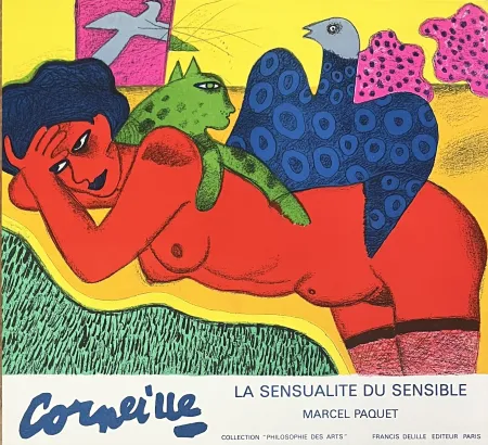 Литография Corneille - Affiche lithographique La sensualité du sensible, 1988