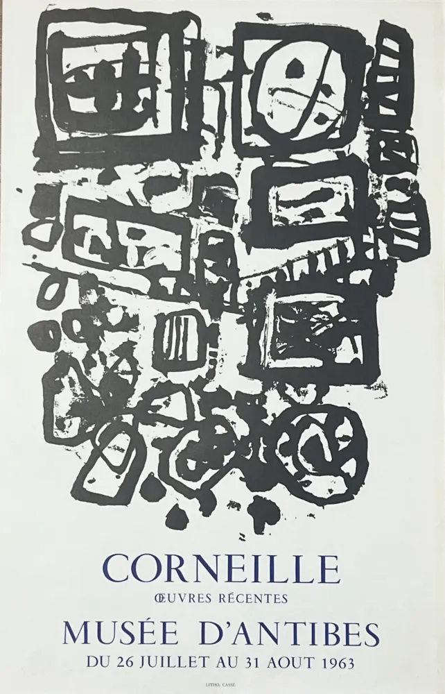 Литография Corneille - Affiche lithographique Musée d'Antibes (Musée Picasso) 1963