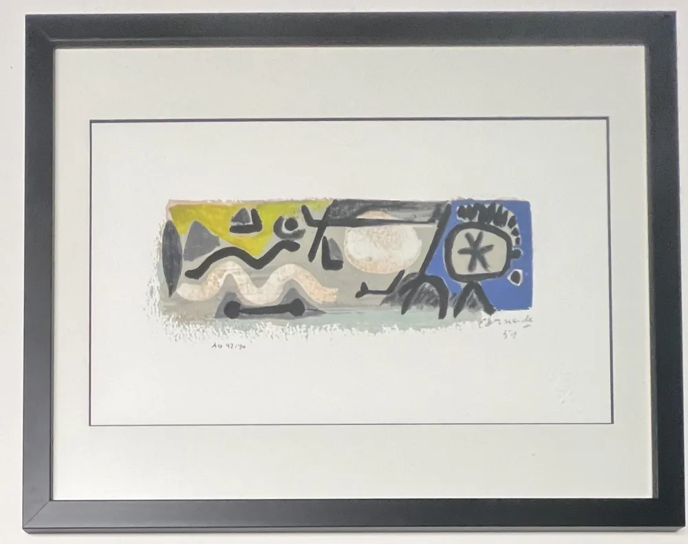 Цифровой Эстамп Corneille - April in Jazz, 1951, AO 42/90, encadré 