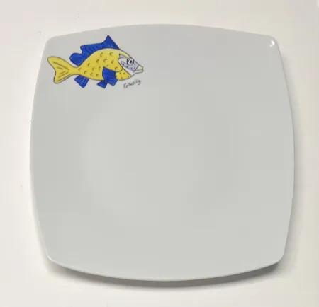 Керамика Corneille - Assiette Poisson Porcelaine de Limoges peinte à la main