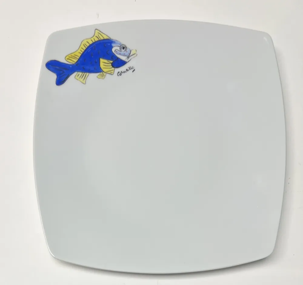 Керамика Corneille - Assiette Poisson Porcelaine de Limoges peinte à la main