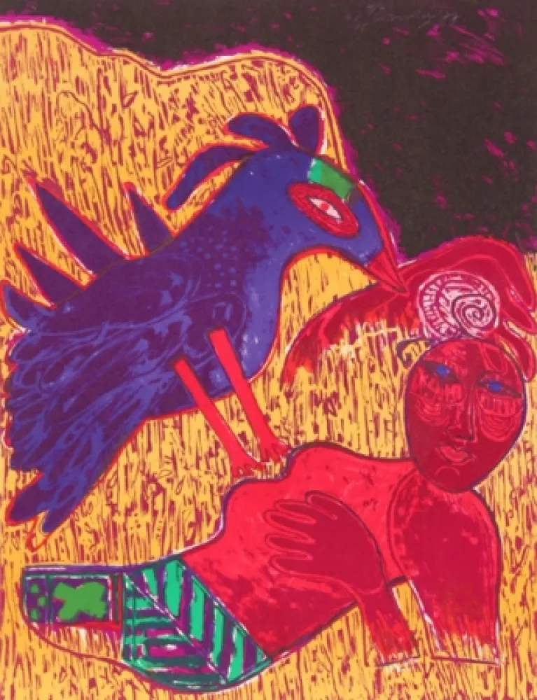 Литография Corneille - Delire et foisonnement de cette plage