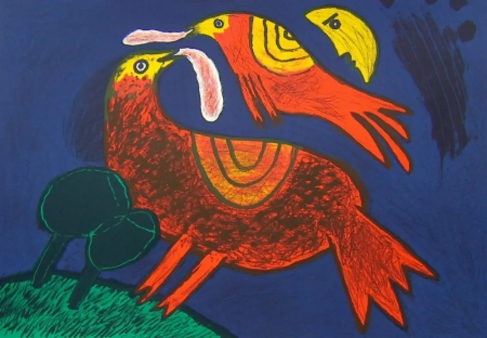 Литография Corneille - Demi-lune dans ciel catalan