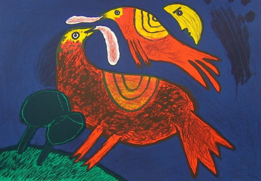 Литография Corneille - Demi-Lune dans ciel Catalan