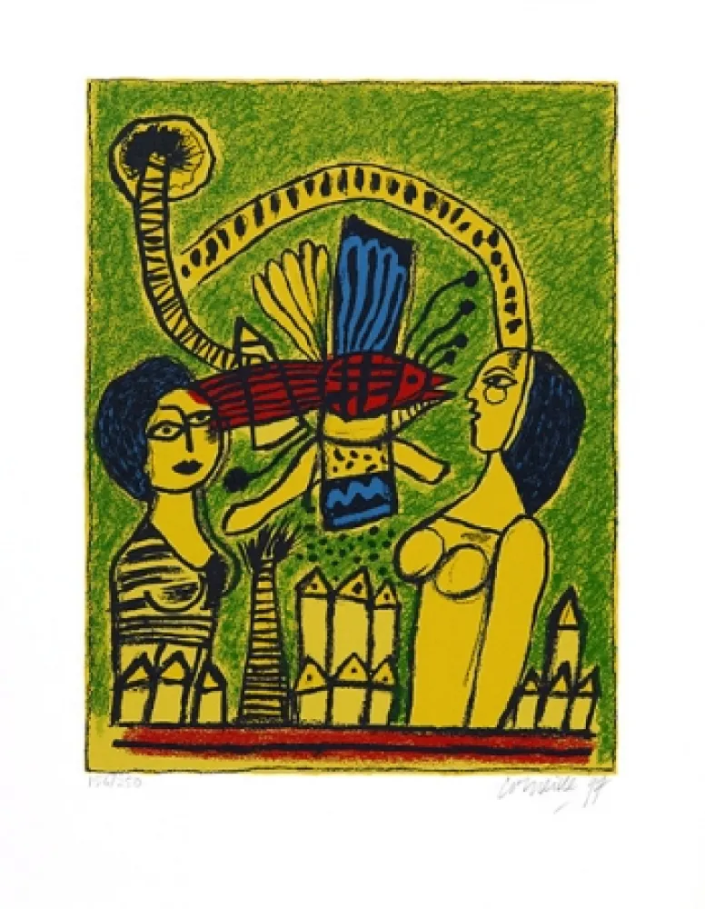 Сериграфия Corneille - Deux femmes dans la cité