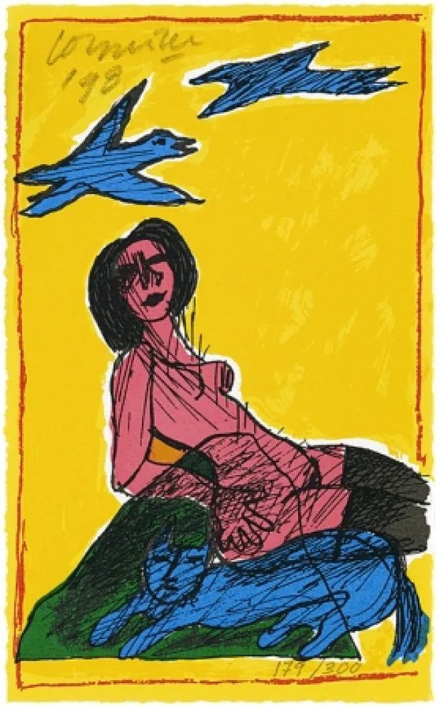 Сериграфия Corneille - Elle attend