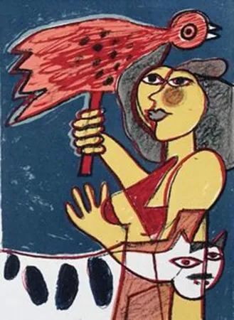 Литография Corneille - Enchatement des jours 4