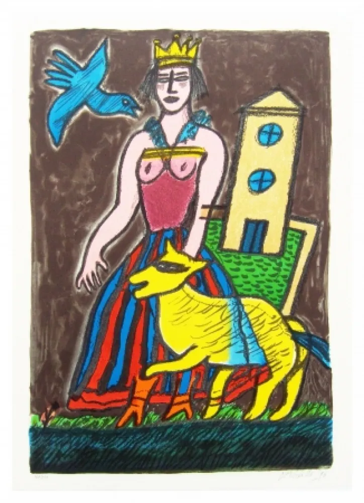 Литография Corneille - Histoire d'une reine