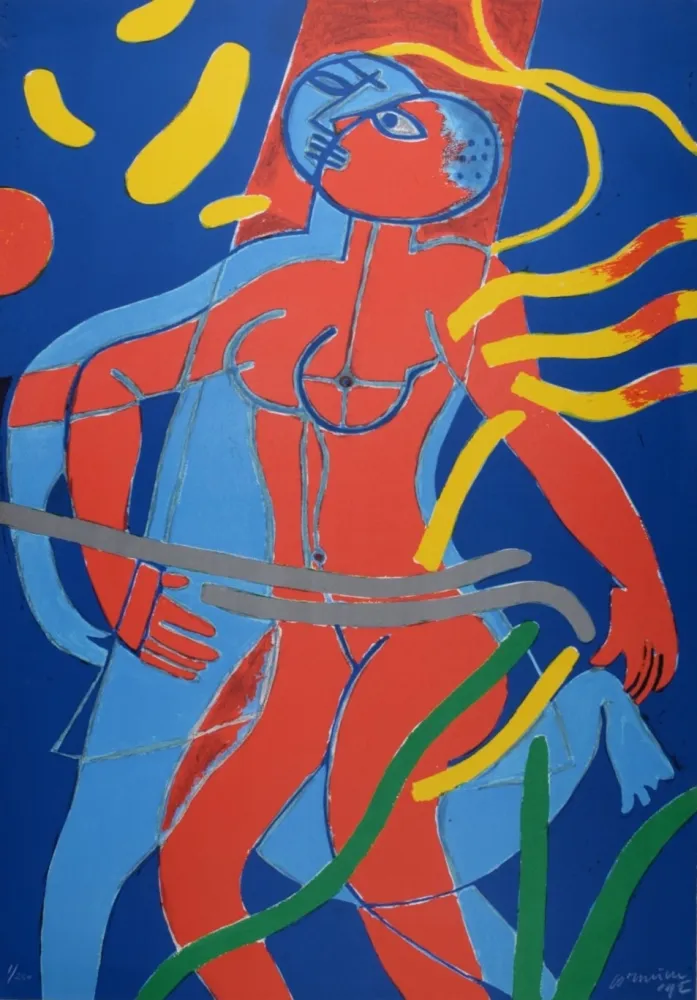 Литография Corneille - Jeux de l'Air et de l'Eau